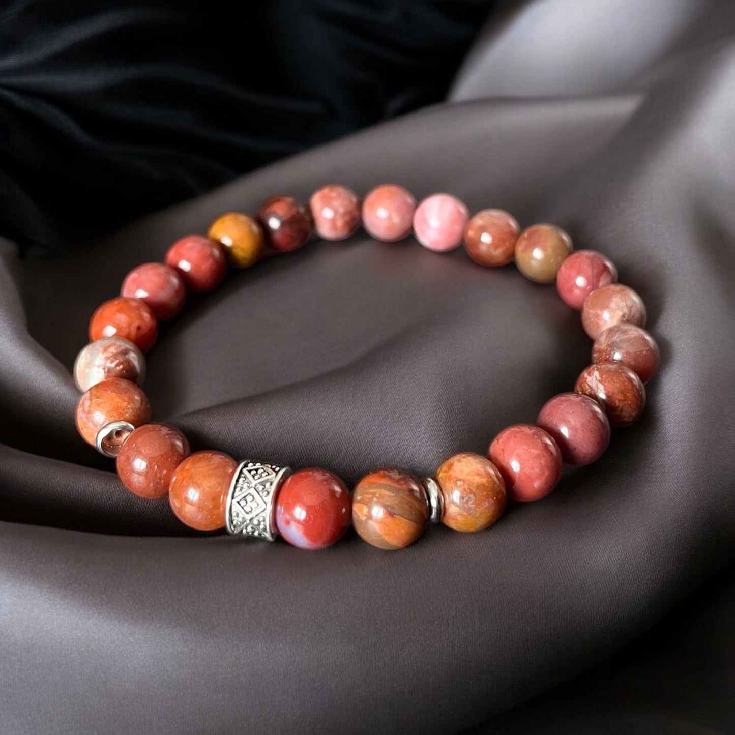 Bracciale Diaspro Marron-Rosé