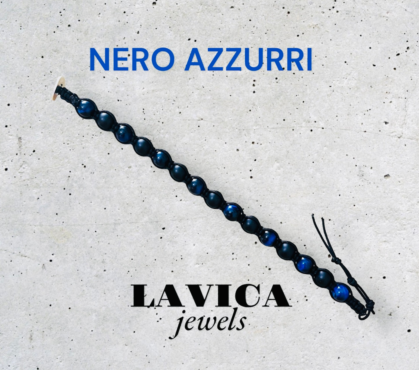 Bracciale Shamballa Nero Azzurri