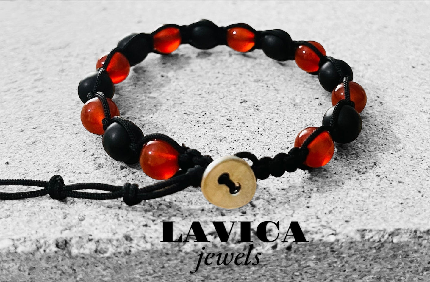 Bracciale Shamballa Rosso Neri