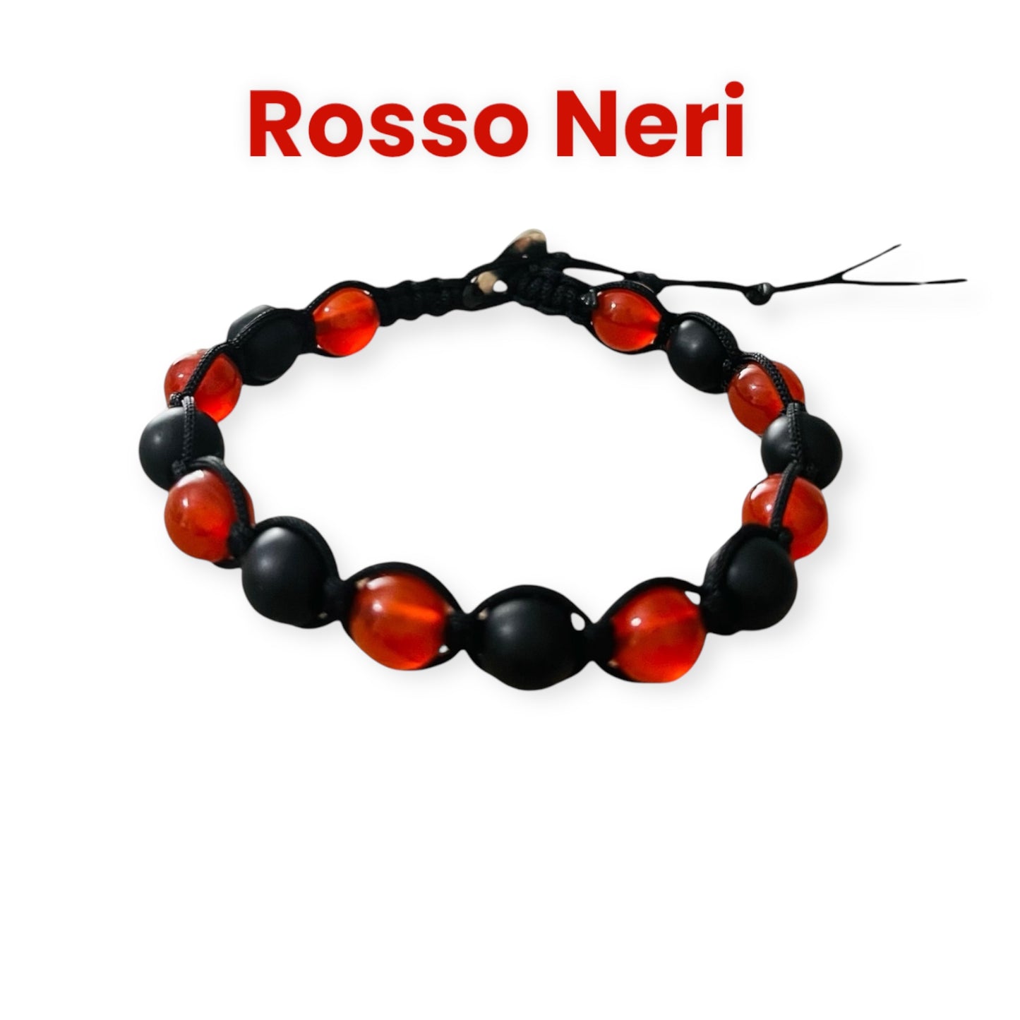 Bracciale Shamballa Rosso Neri