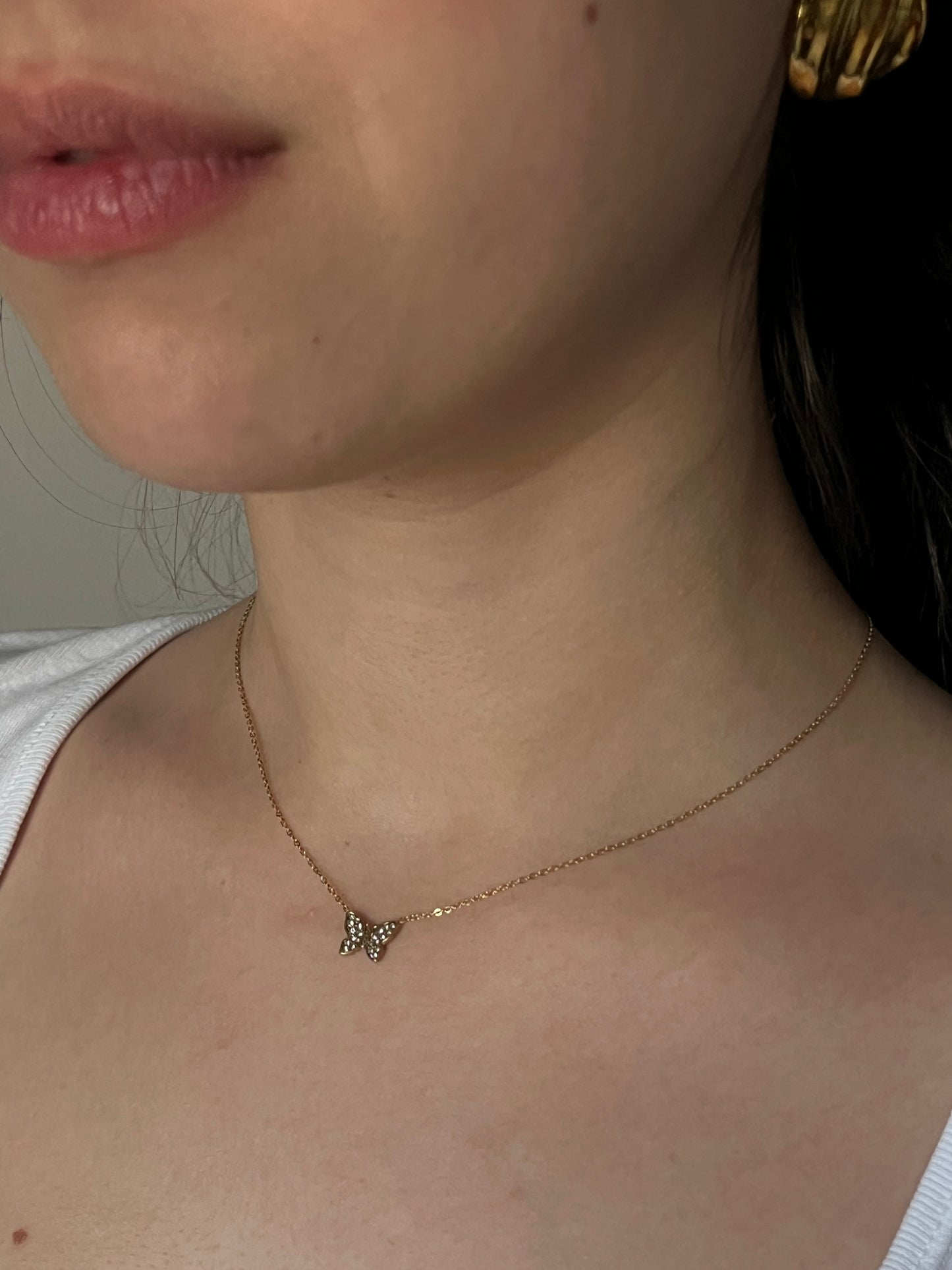 Collana Butterfly Pavé