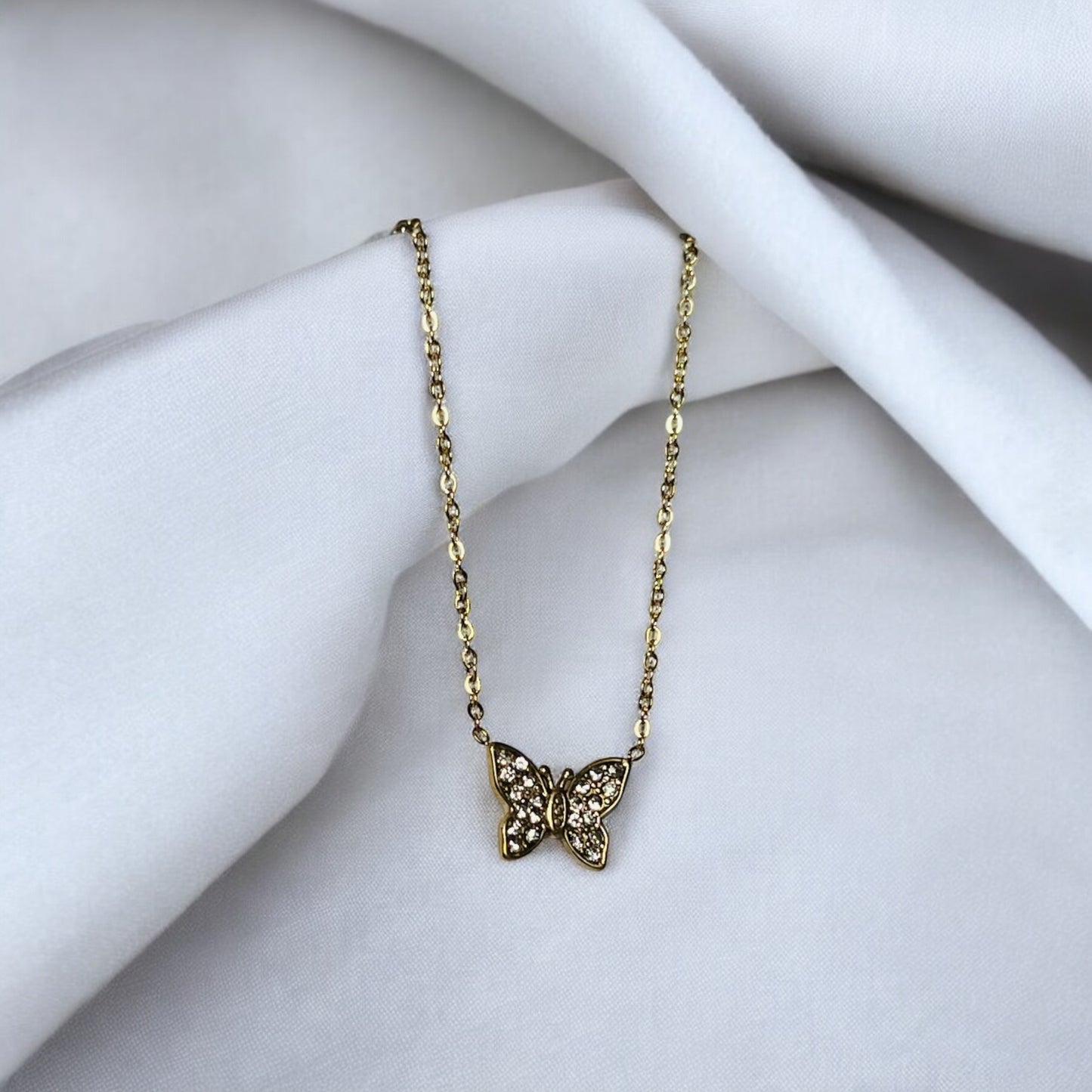 Collana Butterfly Pavé