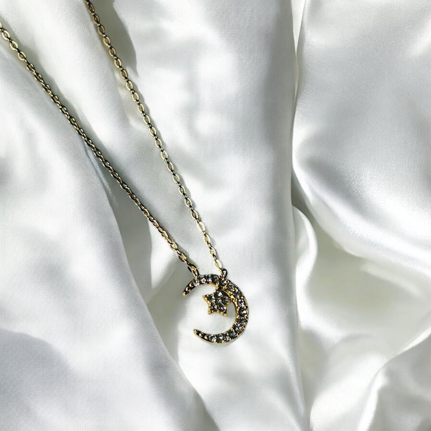 Collana Moon Pavé