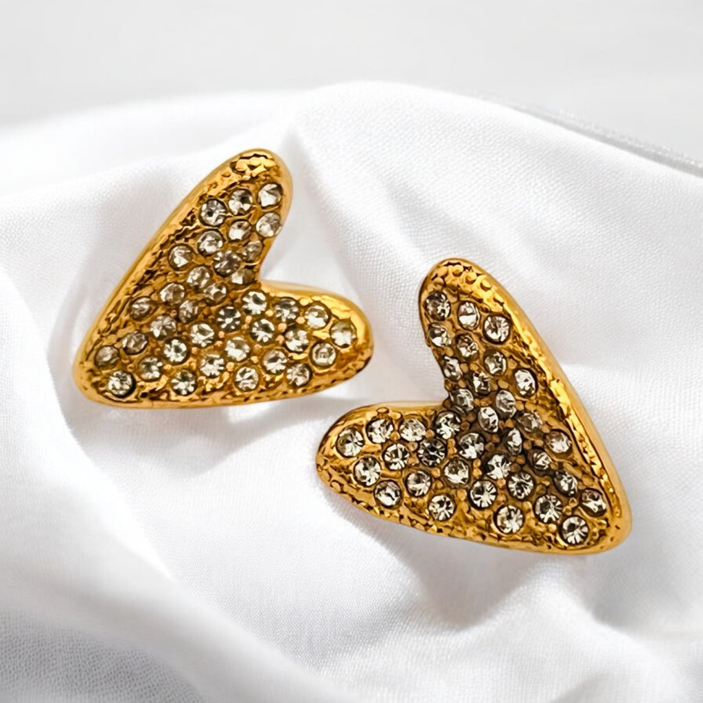 Orecchini Heart Pavé