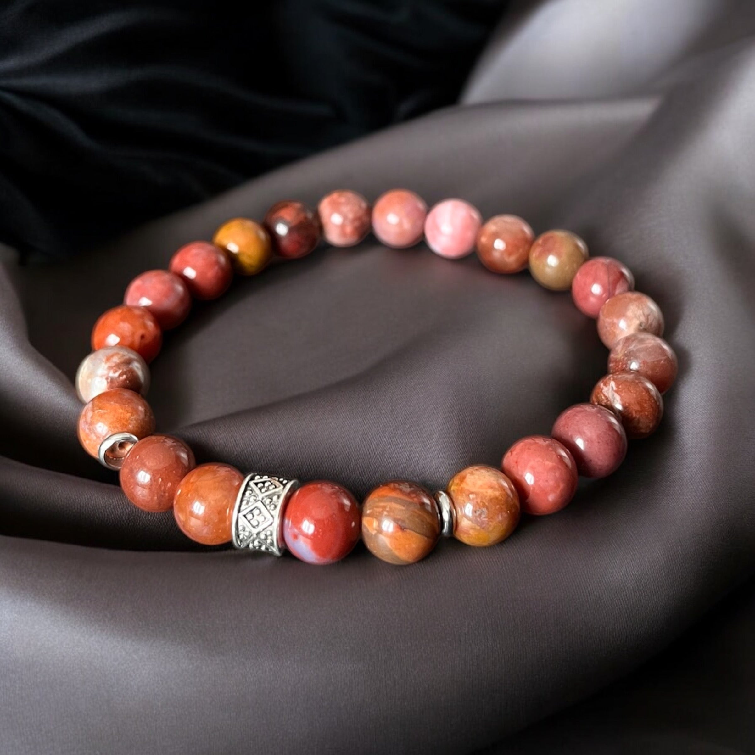 Bracciale Diaspro Marron-Rosé