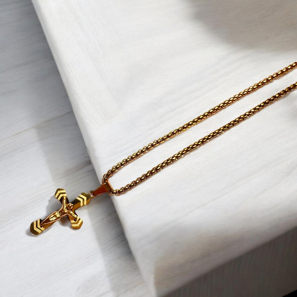 Collana STRIATED CROSS