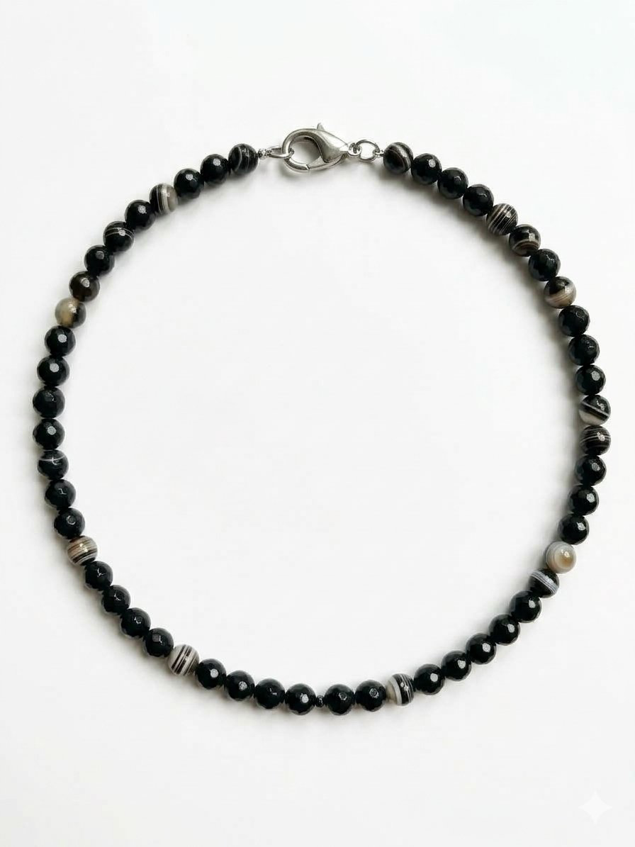 Collana Agata Nera