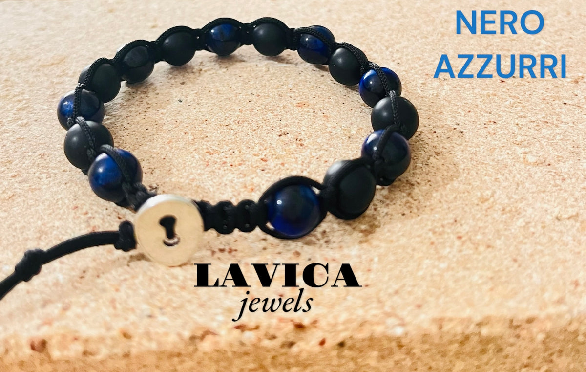 Bracciale Shamballa Nero Azzurri