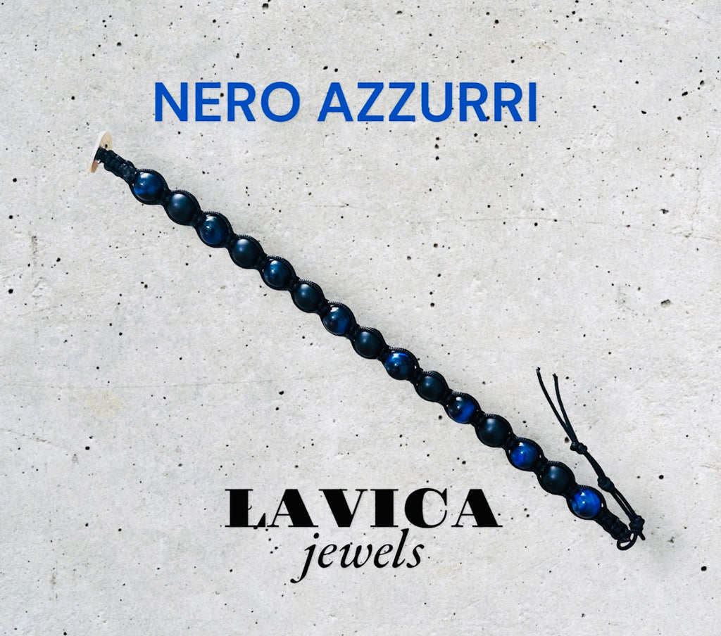 Bracciale Shamballa Nero Azzurri