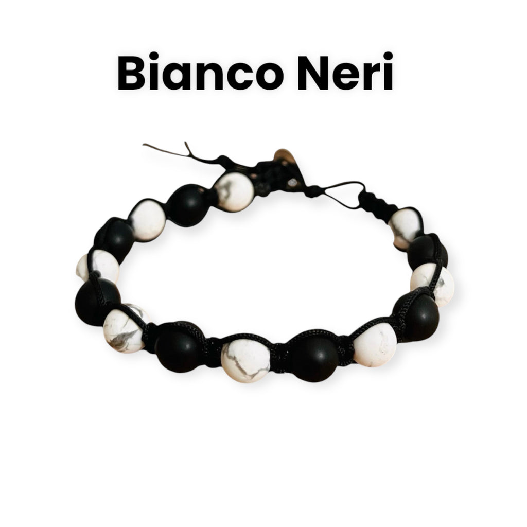 Bracciale Shamballa Bianco Neri
